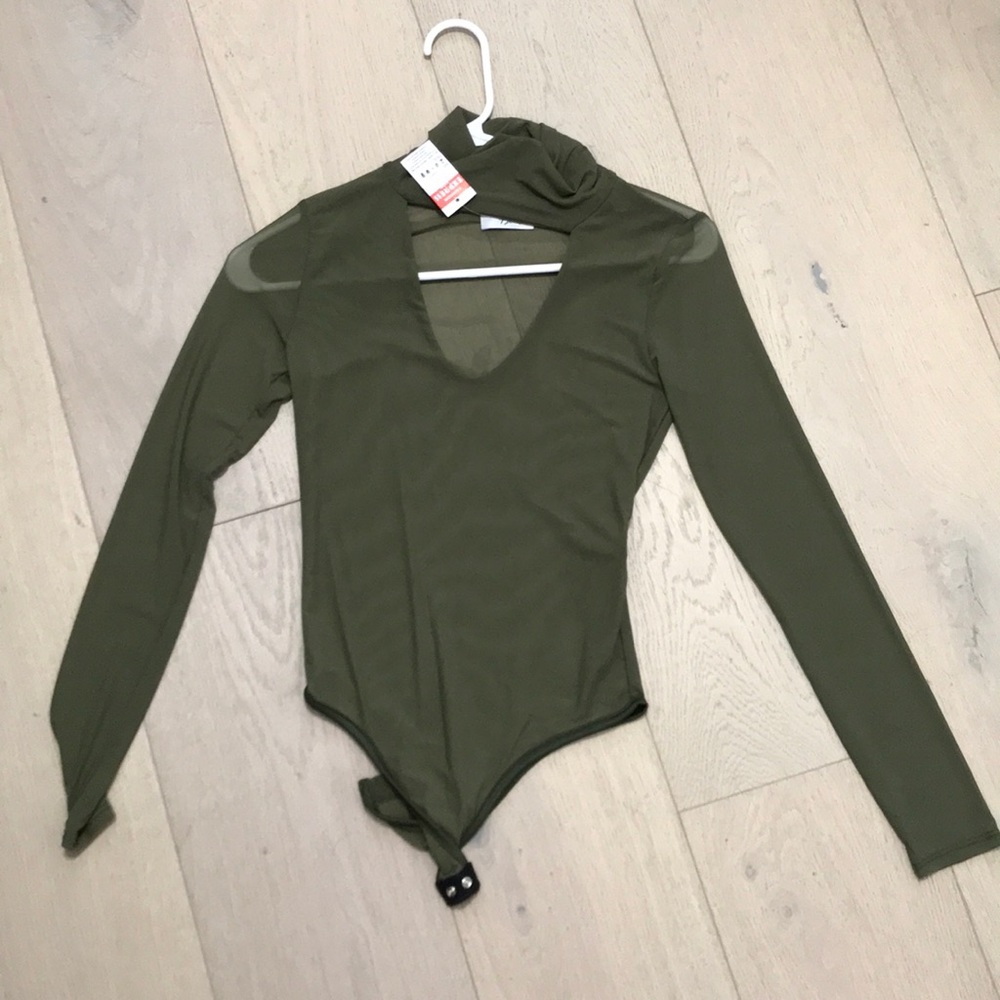 Olive green top